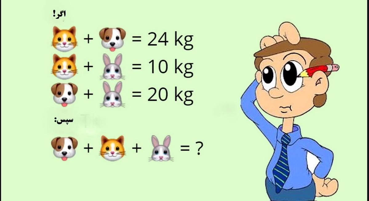 تست هوش ریاضی با حیوانات