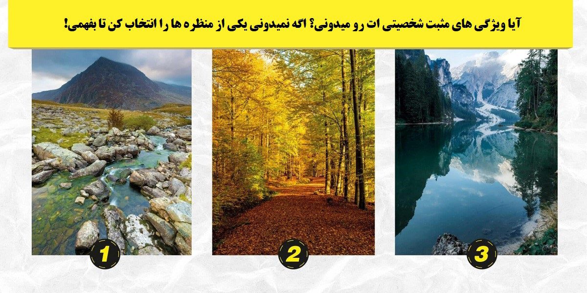 تست شخصیت منظره زیبا