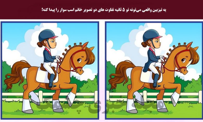 شناسایی تفاوتهای تصویر اسب سوار