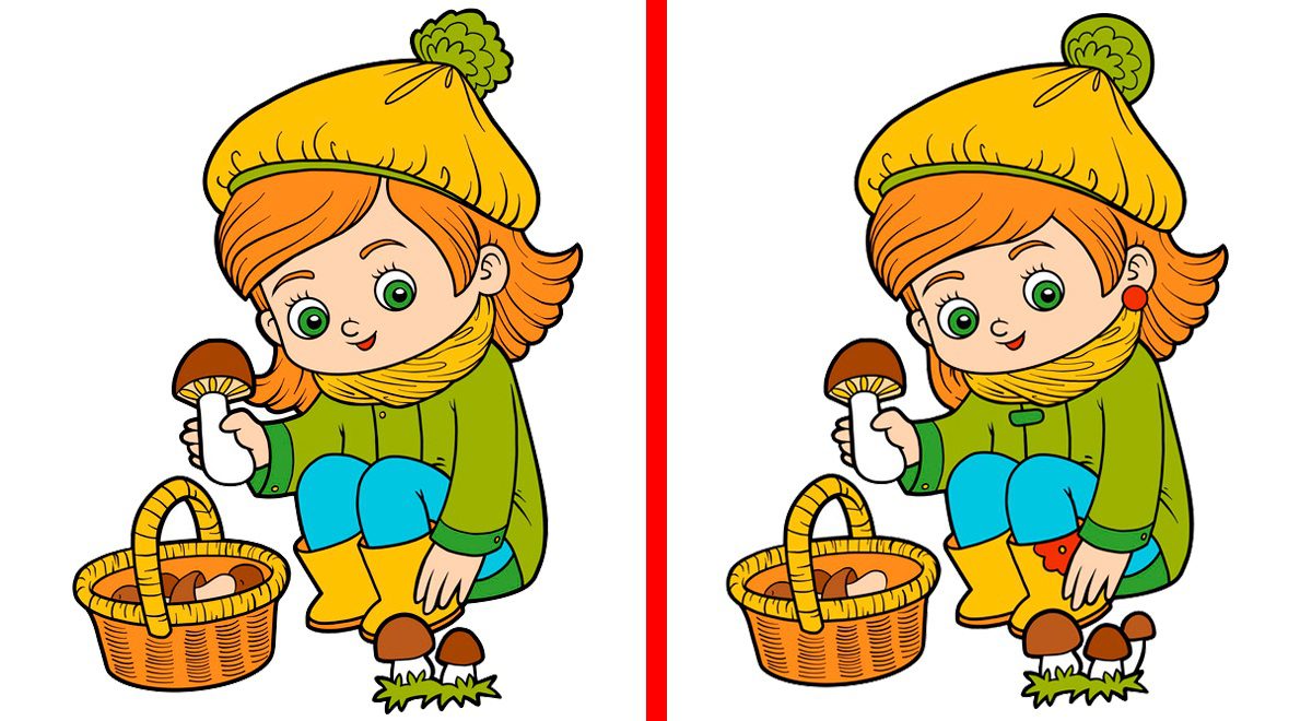 آزمون شناخت تفاوت تصویر دخترک