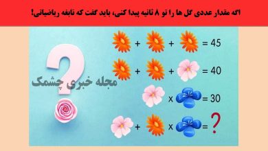 آزمون ریاضی با مقدار عدد گل