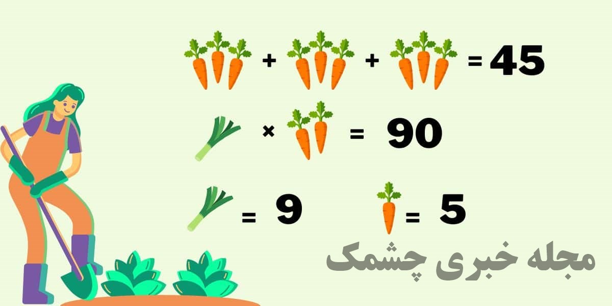 ریاضی با هویج و تره فرنگی
