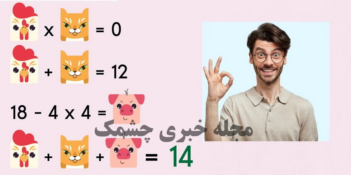 پاسخ آزمون ریاضی با ارزش عددی حیوونا