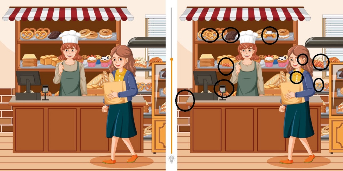 پاسخ آزمون شناسایی تفاوت تصویر نانوایی
