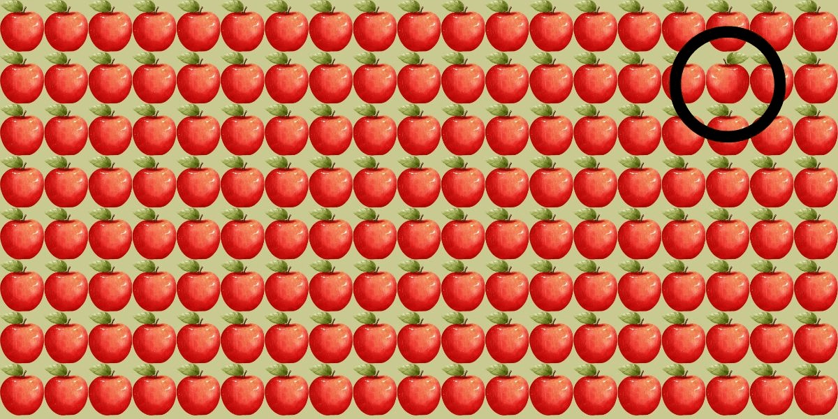 پاسخ معمای تصویری سیب متفاوت