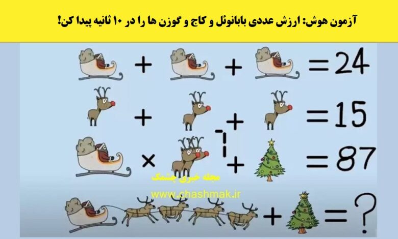 آزمون ریاضی با ارزش عددی بابانوئل