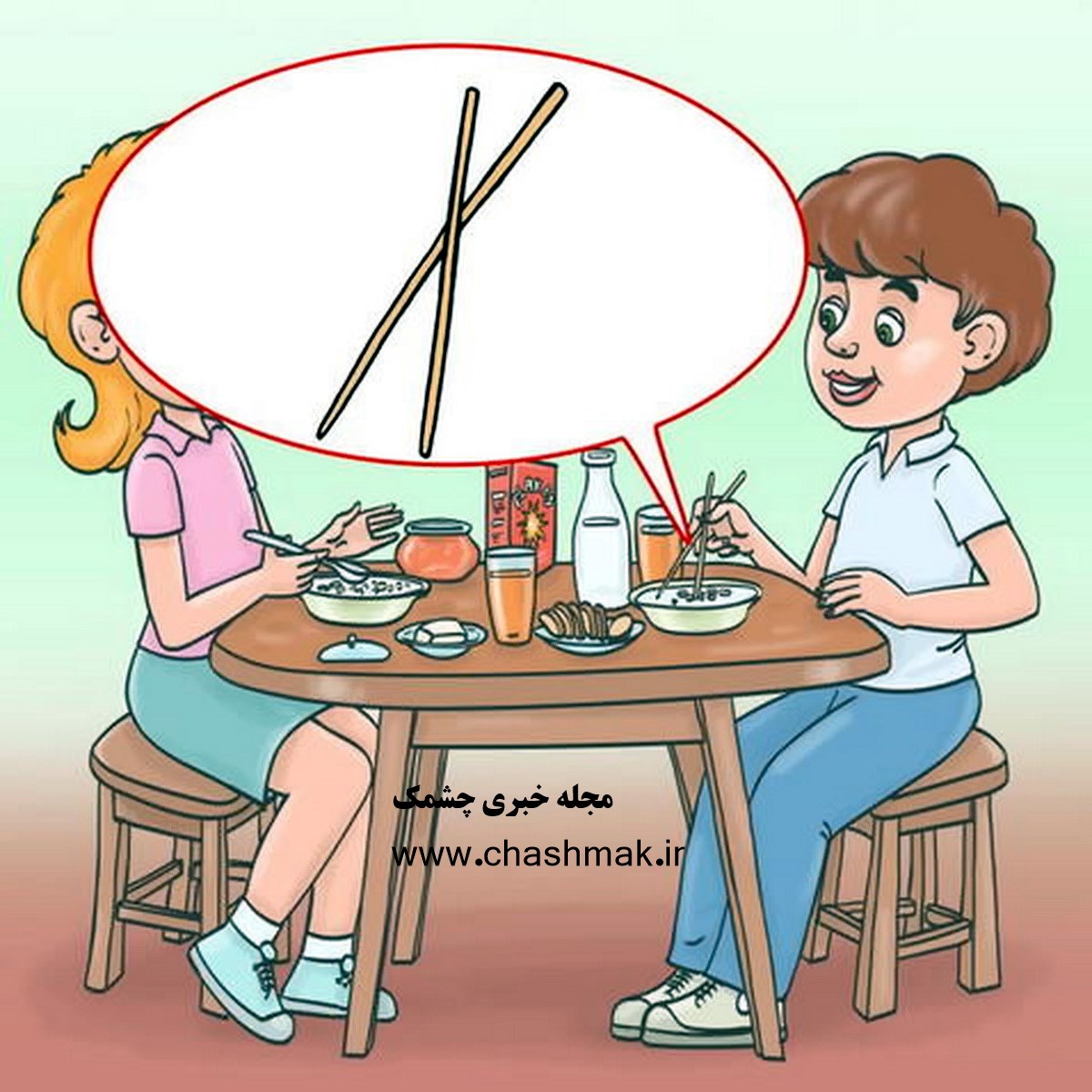 پاسخ آزمون شناخت اشتباه میز غذاخوری
