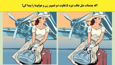 آزمون شناخت تفاوت تصویر زن و هواپیما