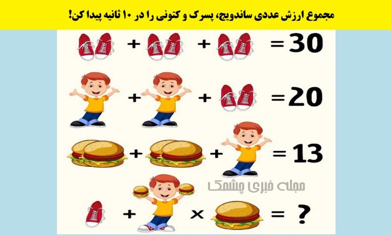 سوال ریاضی با ارزش عددی