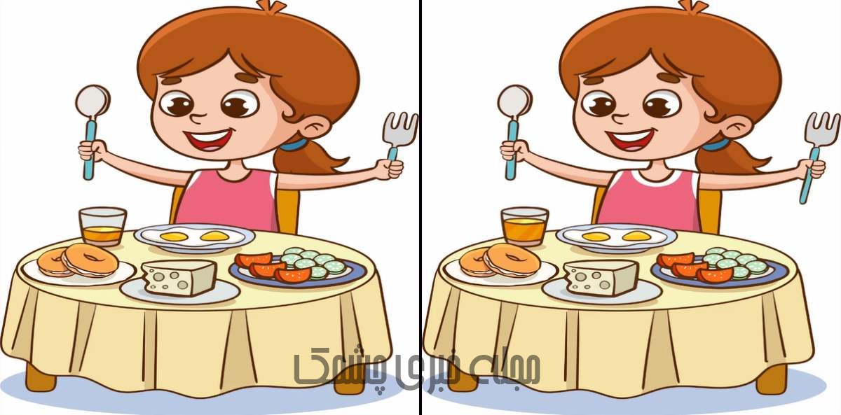 آزمون شناخت تفاوت تصویر دختر آشپز