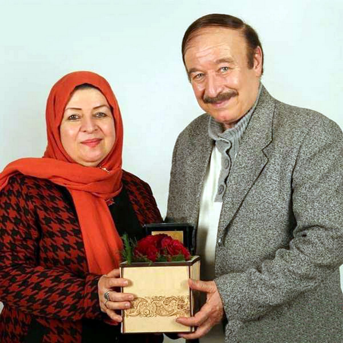 جواد انصافی و همسرش