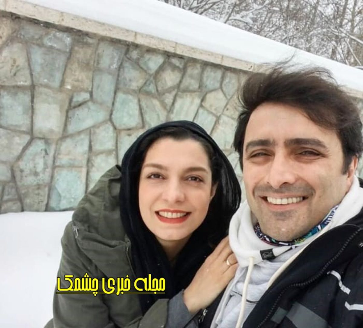 الیکا عبدارزاقی و همسرش امین زندگانی