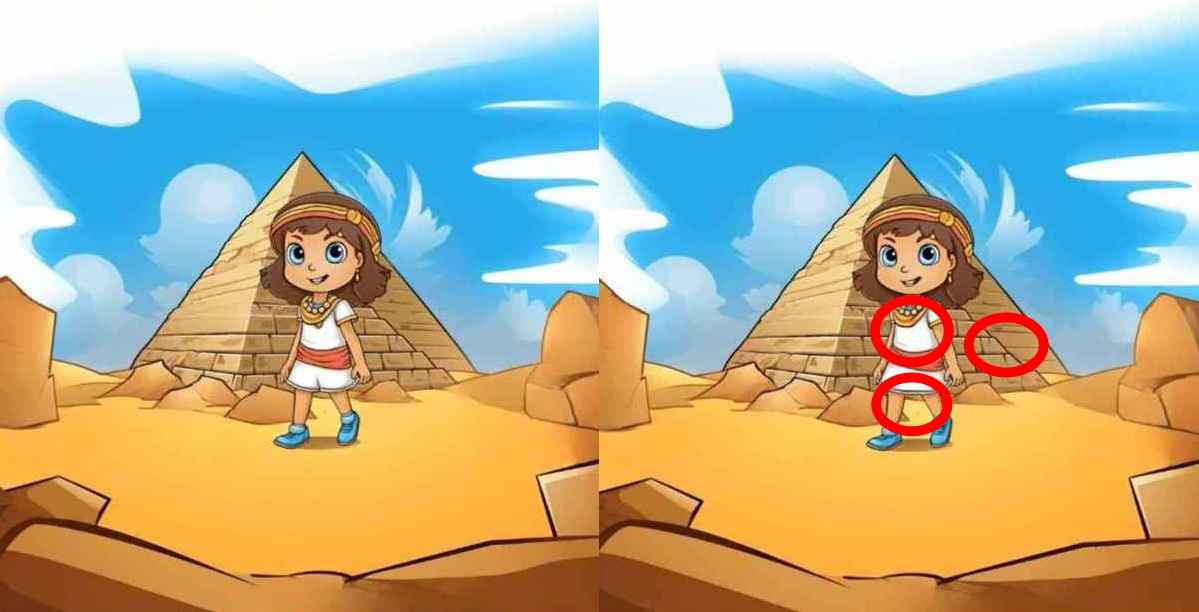 آزمون شناخت تفاوتهای دختر مصری