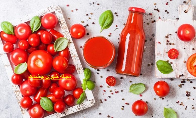 خواص آب گوجه فرنگی برای چربی سوزی شکم و تقویت بینایی+ طرز استفاده