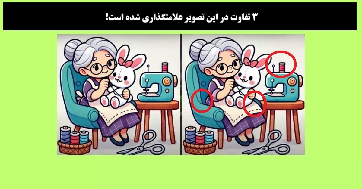 شناسایی تفاوت پیرزن خیاط