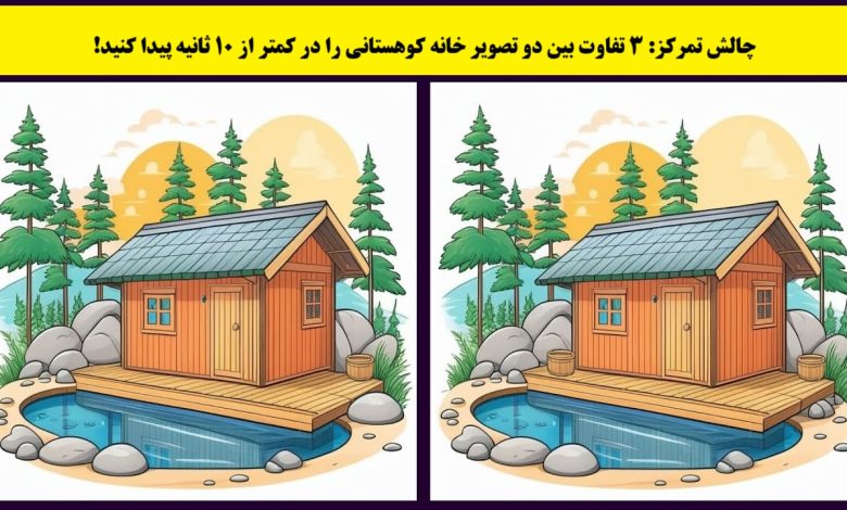 آزمون ارزیابی تمرکز با خانه کوهستانی