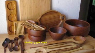 براق کردن ظروف چوبی آشپزخانه