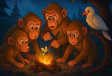 داستان مرغ دانا و میمون