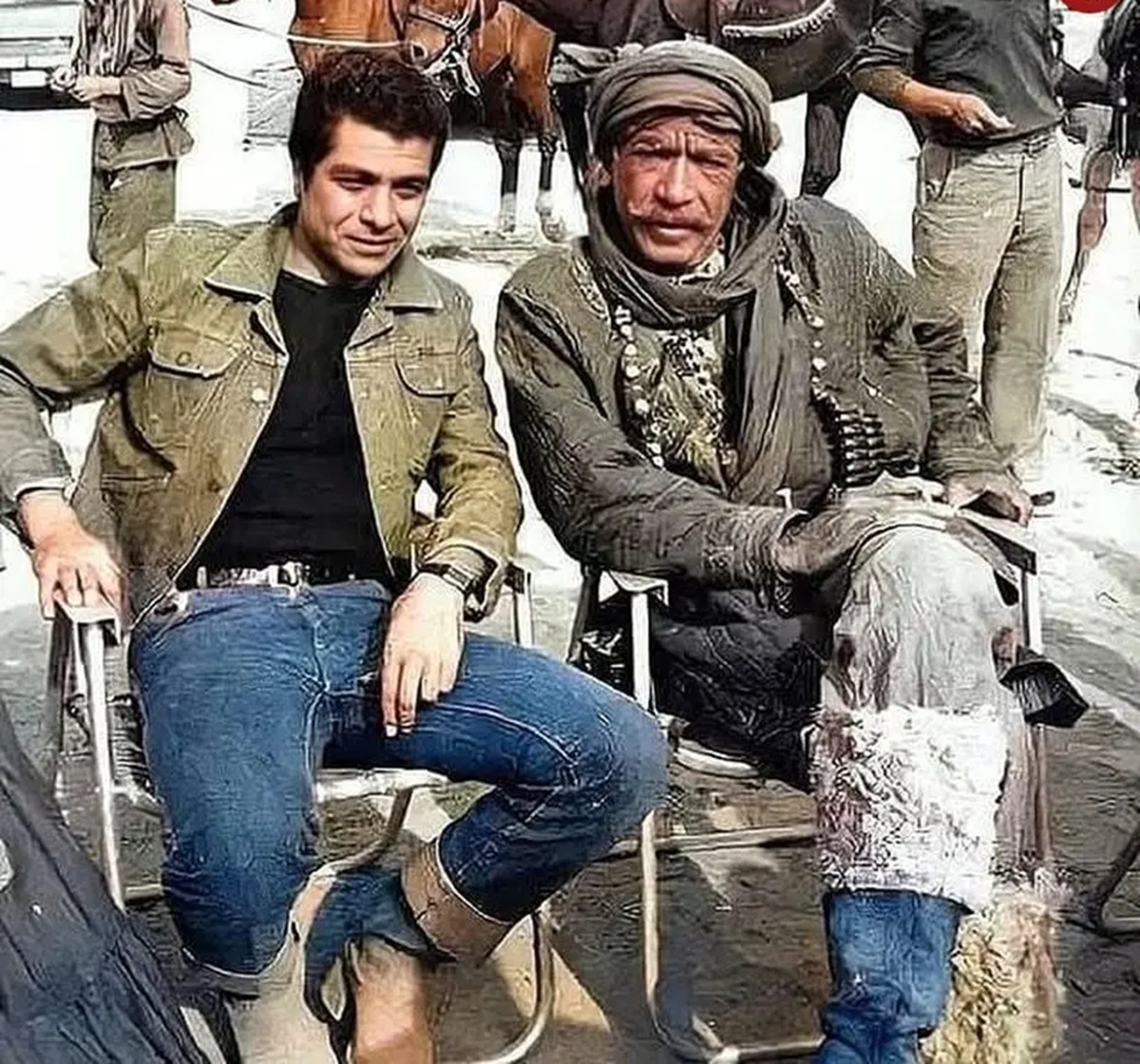 بهروز وثوقی و محمدعلی کشاورز با آنتونی کوئین