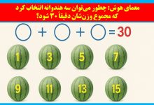 معمای هوش با وزن هندوانه