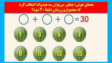 معمای هوش با وزن هندوانه