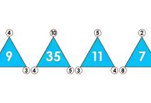 سوال ریاضی چهار مثلث