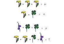 سوال تصویری با عبارت ریاضی گل ها
